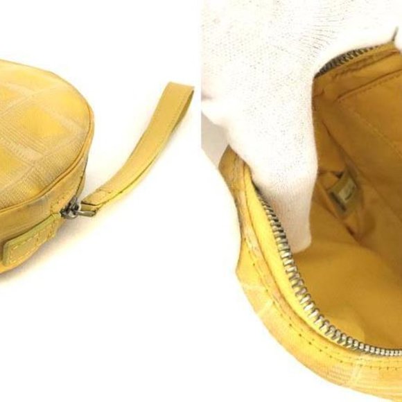 CHANEL New Travel Line CC Logo Canvas Cosmetic Pouch Bag /1J5096 - Picture 7 of 8